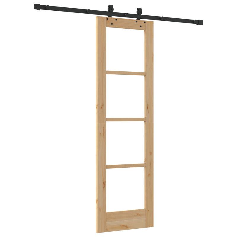 Casa si Gradina - Constructii - Usi interior, exterior si garaj - Usi interior - Usa glisanta  cu set hardware "ORKDAL" Lemn solid & Sticla - Infinity.ro
