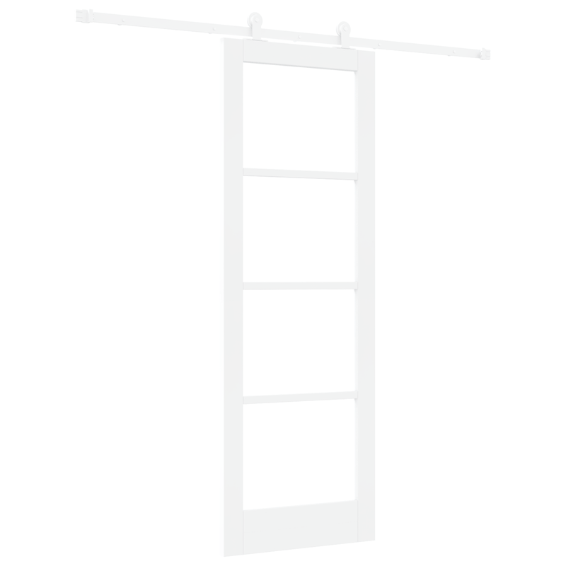 Casa si Gradina - Constructii - Usi interior, exterior si garaj - Usi interior - Usa Glisanta  cu Set de Accesorii 'ORKDAL'Alb din Lemn Masiv si Sticla - Infinity.ro