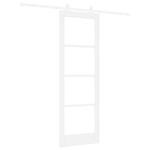 Casa si Gradina - Constructii - Usi interior, exterior si garaj - Usi interior - Usa Glisanta  cu Set de Accesorii 'ORKDAL'Alb din Lemn Masiv si Sticla - Infinity.ro