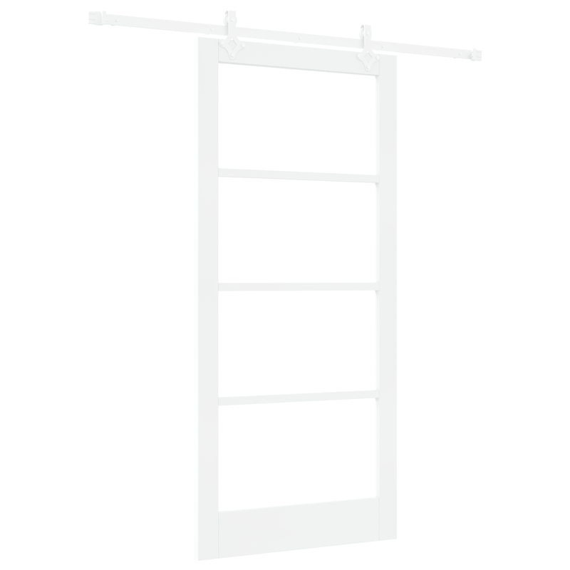 Casa si Gradina - Constructii - Usi interior, exterior si garaj - Usi interior - Usa Glisanta cu Set Hardware Alb 93x202 cm Lemn Masiv Pin - Infinity.ro