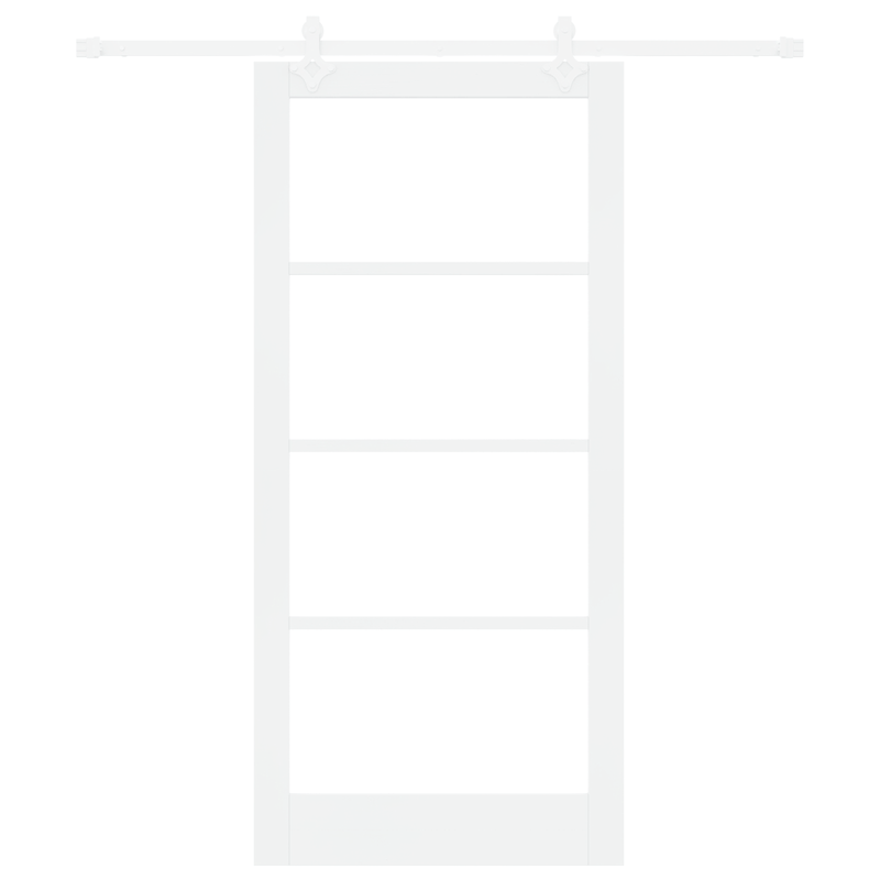 Casa si Gradina - Constructii - Usi interior, exterior si garaj - Usi interior - Usa Glisanta cu Set Hardware Alb 93x202 cm Lemn Masiv Pin - Infinity.ro