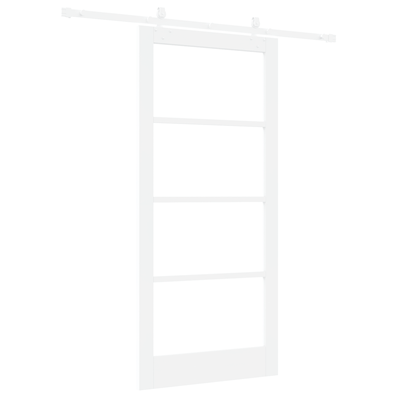 Casa si Gradina - Constructii - Usi interior, exterior si garaj - Usi interior - Usa Glisanta cu Set Hardware Alb 93x202 cm Lemn Masiv Pin - Infinity.ro