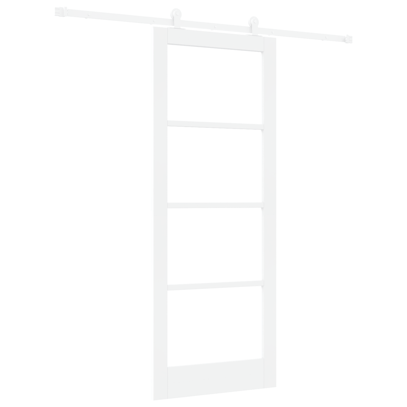 Casa si Gradina - Constructii - Usi interior, exterior si garaj - Usi interior - Usa glisanta  cu set de hardware 'ORKDAL'din lemn solid alb si sticla - Infinity.ro