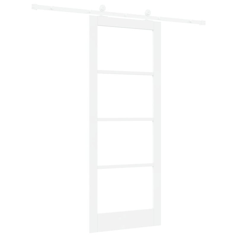 Casa si Gradina - Constructii - Usi interior, exterior si garaj - Usi interior - Usa glisanta  cu set de hardware 'ORKDAL'din lemn solid alb si sticla - Infinity.ro