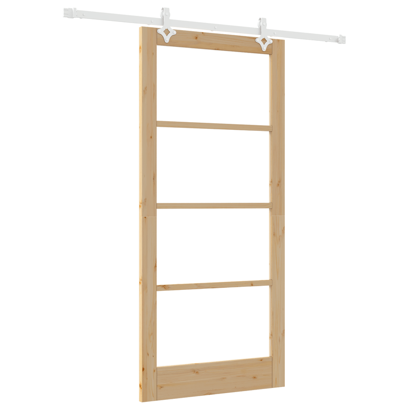 Casa si Gradina - Constructii - Usi interior, exterior si garaj - Usi interior - Usa glisanta  cu set de accesorii 93x202 cm Lemn masiv de pin - Infinity.ro