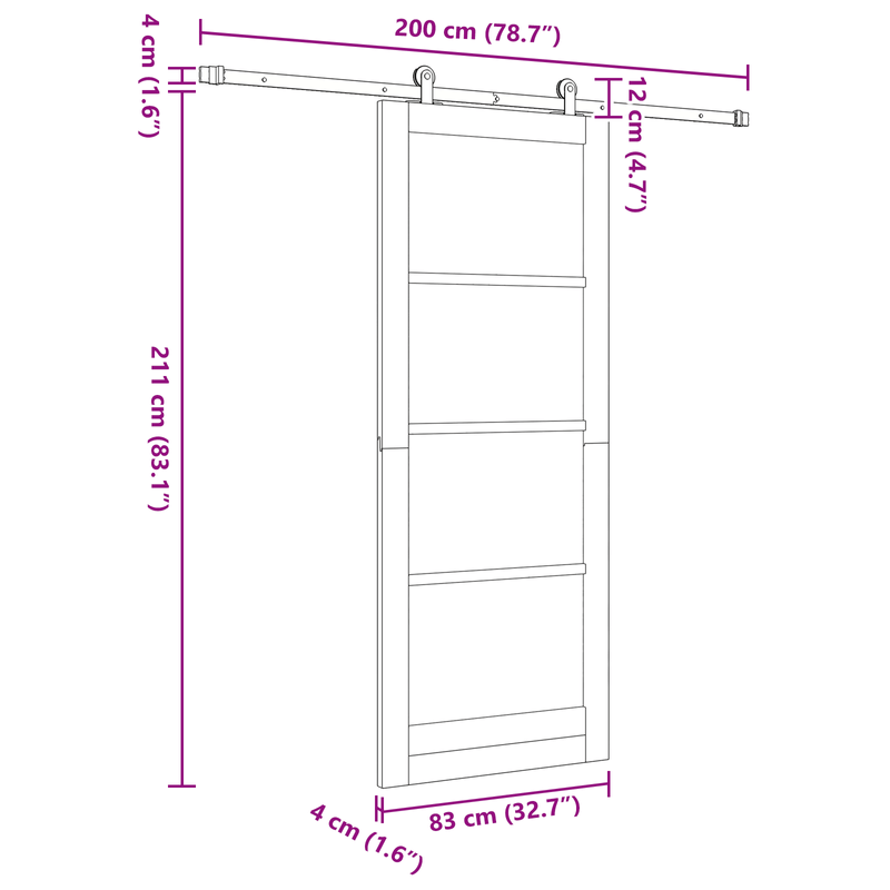 Casa si Gradina - Constructii - Usi interior, exterior si garaj - Usi interior - Usa glisanta  cu set de hardware 'ORKDAL'din lemn solid alb si sticla - Infinity.ro