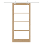 Casa si Gradina - Constructii - Usi interior, exterior si garaj - Usi interior - Usa glisanta  cu set de accesorii 93x202 cm Lemn masiv de pin - Infinity.ro
