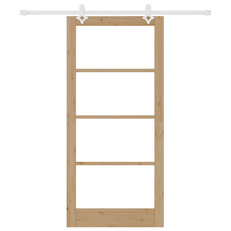 Casa si Gradina - Constructii - Usi interior, exterior si garaj - Usi interior - Usa glisanta  cu set de accesorii 93x202 cm Lemn masiv de pin - Infinity.ro