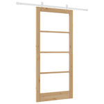 Casa si Gradina - Constructii - Usi interior, exterior si garaj - Usi interior - Usa glisanta  cu set de accesorii 93x202 cm Lemn masiv de pin - Infinity.ro