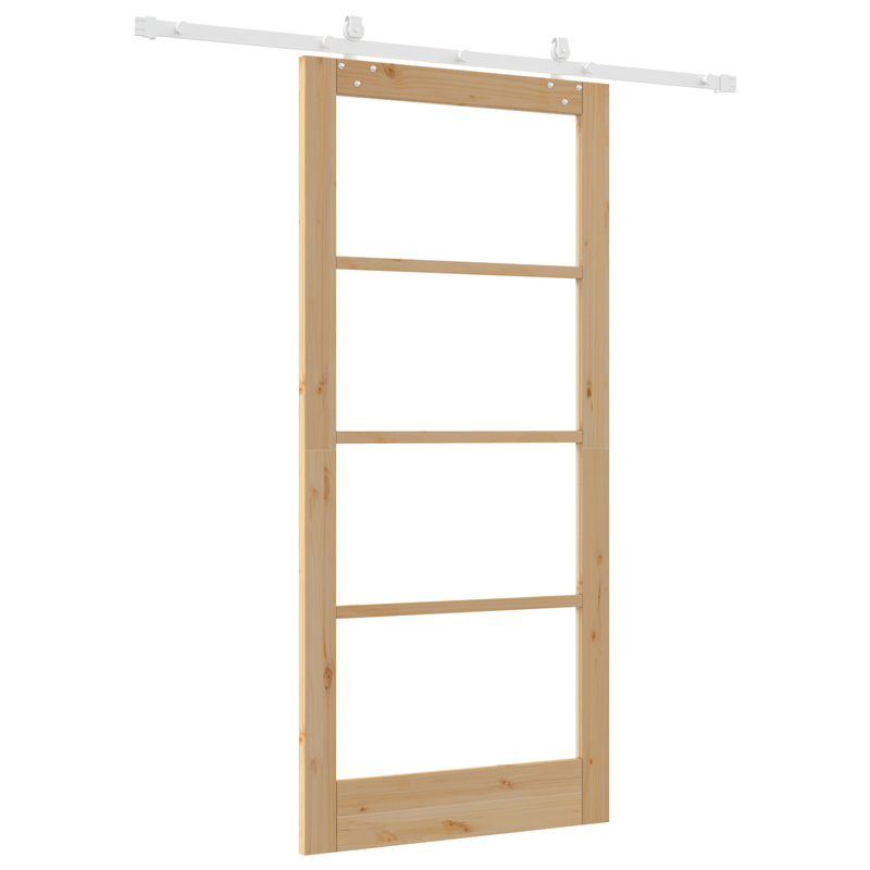 Casa si Gradina - Constructii - Usi interior, exterior si garaj - Usi interior - Usa glisanta  cu set de accesorii 93x202 cm Lemn masiv de pin - Infinity.ro