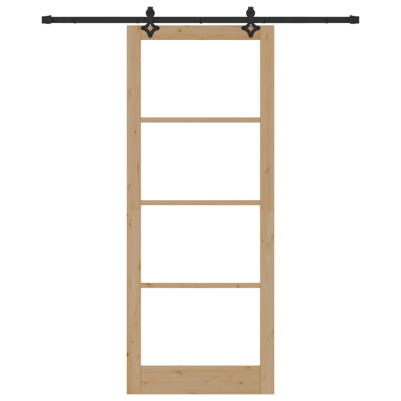 Casa si Gradina - Constructii - Usi interior, exterior si garaj - Usi interior - Set usi glisante  cu hardware 'ORKDAL'Lemn masiv si sticla - Infinity.ro