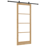 Casa si Gradina - Constructii - Usi interior, exterior si garaj - Usi interior - Set usi glisante  cu hardware 'ORKDAL'Lemn masiv si sticla - Infinity.ro