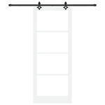 Casa si Gradina - Constructii - Usi interior, exterior si garaj - Usi interior - Usa glisanta  cu hardware alb 93x232 cm din lemn solid de pin - Infinity.ro