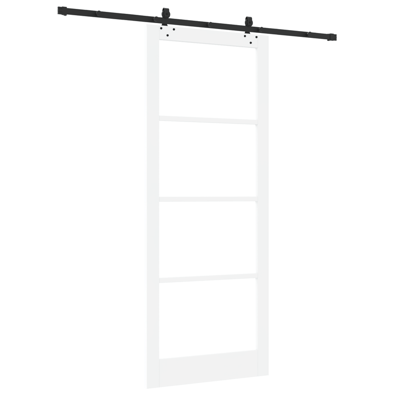 Casa si Gradina - Constructii - Usi interior, exterior si garaj - Usi interior - Usa glisanta  cu hardware alb 93x232 cm din lemn solid de pin - Infinity.ro