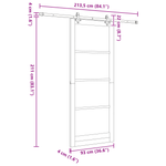 Casa si Gradina - Constructii - Usi interior, exterior si garaj - Usi interior - Usa glisanta  cu hardware alb 93x232 cm din lemn solid de pin - Infinity.ro