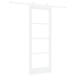 Casa si Gradina - Constructii - Usi interior, exterior si garaj - Usi interior - Set Usa Glisanta  cu Hardware Alb 78x202 cm Lemn Masiv Pin - Infinity.ro