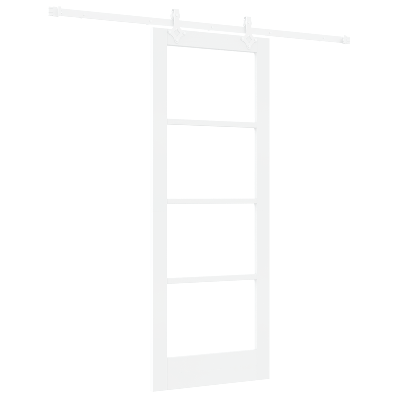 Casa si Gradina - Constructii - Usi interior, exterior si garaj - Usi interior - Set Usa Glisanta  cu Hardware Alb 78x202 cm Lemn Masiv Pin - Infinity.ro