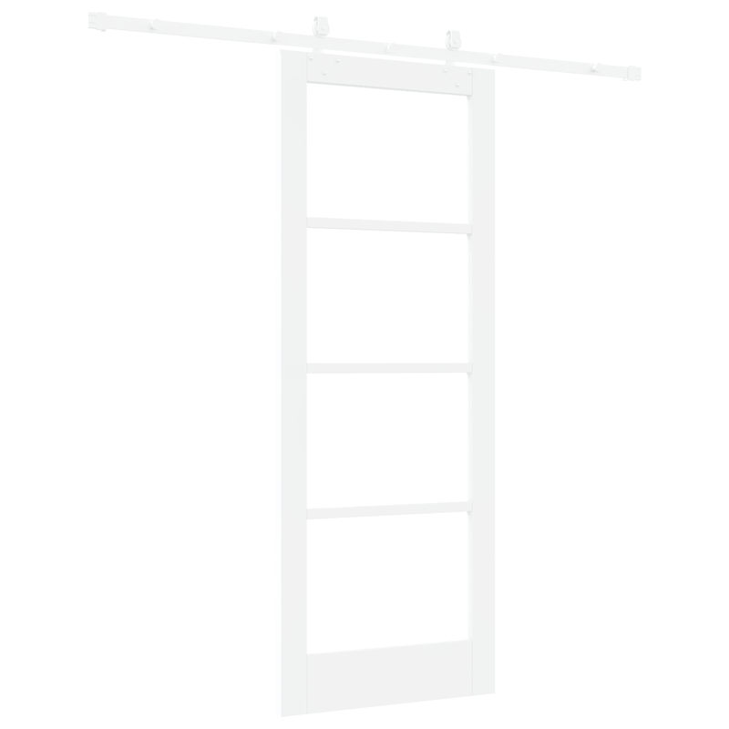 Casa si Gradina - Constructii - Usi interior, exterior si garaj - Usi interior - Set Usa Glisanta  cu Hardware Alb 78x202 cm Lemn Masiv Pin - Infinity.ro