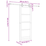 Casa si Gradina - Constructii - Usi interior, exterior si garaj - Usi interior - Set Usa Glisanta  cu Hardware Alb 78x202 cm Lemn Masiv Pin - Infinity.ro