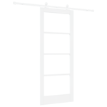 Casa si Gradina - Constructii - Usi interior, exterior si garaj - Usi interior - Usa glisanta  cu set de accesorii 'ORKDAL'Alb din lemn solid si sticla - Infinity.ro