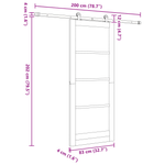 Casa si Gradina - Constructii - Usi interior, exterior si garaj - Usi interior - Usa glisanta  cu set de accesorii 'ORKDAL'Alb din lemn solid si sticla - Infinity.ro