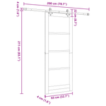 Casa si Gradina - Constructii - Usi interior, exterior si garaj - Usi interior - Set Usa cu Glisare  cu Accesorii Alb 83x211 cm Lemn Masiv de Pin - Infinity.ro