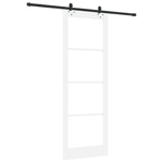 Casa si Gradina - Constructii - Usi interior, exterior si garaj - Usi interior - Set Usa Glisanta  cu Hardware "ORKDAL" Alb Lemn Solid si Sticla - Infinity.ro