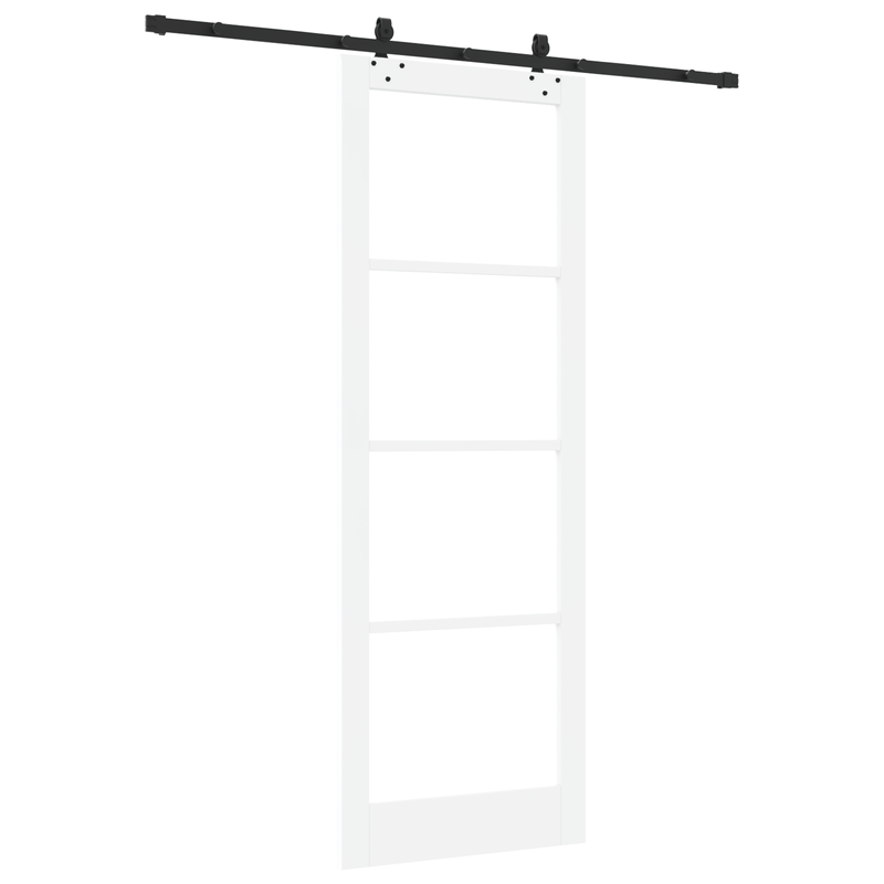 Casa si Gradina - Constructii - Usi interior, exterior si garaj - Usi interior - Set Usa Glisanta  cu Hardware "ORKDAL" Alb Lemn Solid si Sticla - Infinity.ro