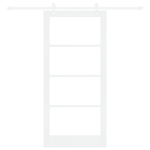 Casa si Gradina - Constructii - Usi interior, exterior si garaj - Usi interior - Usa Glisanta  cu Set de Hardware Alb 93x202 cm Lemn Solid Pin - Infinity.ro