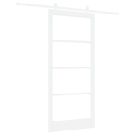 Casa si Gradina - Constructii - Usi interior, exterior si garaj - Usi interior - Usa Glisanta  cu Set de Hardware Alb 93x202 cm Lemn Solid Pin - Infinity.ro