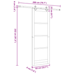 Casa si Gradina - Constructii - Usi interior, exterior si garaj - Usi interior - Set Usa Glisanta  cu Hardware "ORKDAL" Alb Lemn Solid si Sticla - Infinity.ro