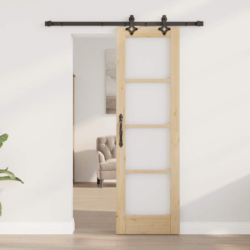 Casa si Gradina - Constructii - Usi interior, exterior si garaj - Usi interior - Usa glisanta  cu set de accesorii 61x198.5 cm Lemn masiv de pin - Infinity.ro