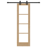Casa si Gradina - Constructii - Usi interior, exterior si garaj - Usi interior - Usa glisanta  cu set de accesorii 61x198.5 cm Lemn masiv de pin - Infinity.ro