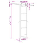 Casa si Gradina - Constructii - Usi interior, exterior si garaj - Usi interior - Usa glisanta  cu set de accesorii 61x198.5 cm Lemn masiv de pin - Infinity.ro