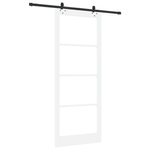 Casa si Gradina - Constructii - Usi interior, exterior si garaj - Usi interior - Usa glisanta  cu set de accesorii 'ORKDAL'Alb Lemn Solid & Sticla - Infinity.ro