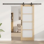 Casa si Gradina - Constructii - Usi interior, exterior si garaj - Usi interior - Usa Glisanta  cu Set de Accesorii 73.5x198.5 cm Lemn Masiv Pin - Infinity.ro