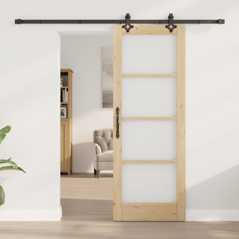 Casa si Gradina - Constructii - Usi interior, exterior si garaj - Usi interior - Usa Glisanta  cu Set de Accesorii 73.5x198.5 cm Lemn Masiv Pin - Infinity.ro