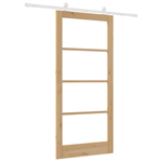 Casa si Gradina - Constructii - Usi interior, exterior si garaj - Usi interior - Usa glisanta  cu set de accesorii 'ORKDAL'Lemn masiv & Sticla - Infinity.ro