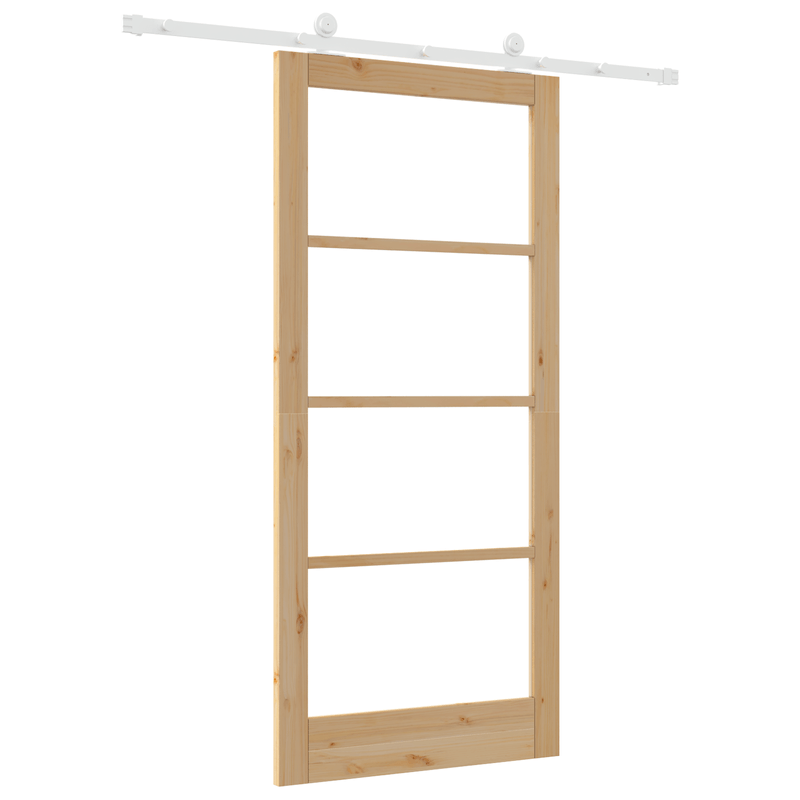 Casa si Gradina - Constructii - Usi interior, exterior si garaj - Usi interior - Usa glisanta  cu set de accesorii 'ORKDAL'Lemn masiv & Sticla - Infinity.ro