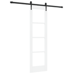 Casa si Gradina - Constructii - Usi interior, exterior si garaj - Usi interior - Set usa glisanta  cu accesorii Alb 61x198.5 cm Lemn masiv de pin - Infinity.ro