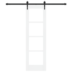 Casa si Gradina - Constructii - Usi interior, exterior si garaj - Usi interior - Set usa glisanta  cu accesorii Alb 61x198.5 cm Lemn masiv de pin - Infinity.ro
