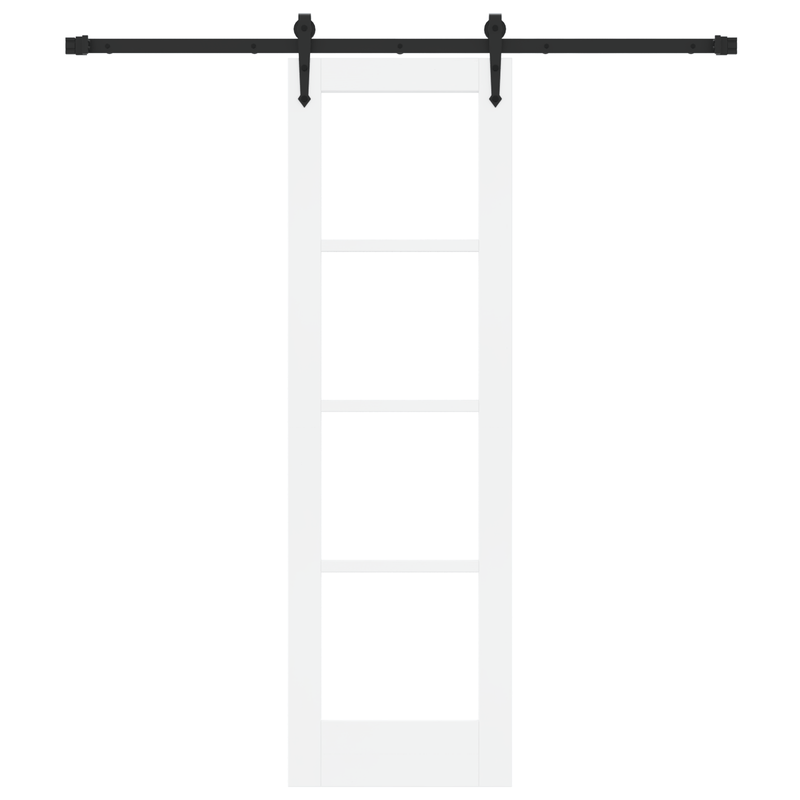 Casa si Gradina - Constructii - Usi interior, exterior si garaj - Usi interior - Set usa glisanta  cu accesorii Alb 61x198.5 cm Lemn masiv de pin - Infinity.ro