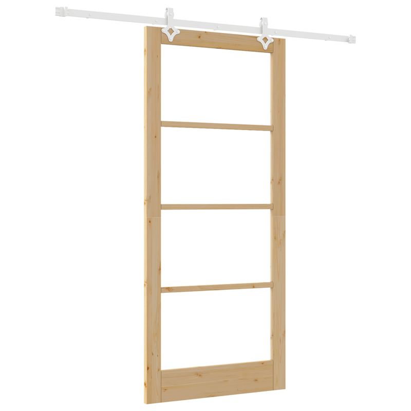 Casa si Gradina - Constructii - Usi interior, exterior si garaj - Usi interior - Set de usa glisanta  cu hardware 93x211 cm din lemn solid de pin - Infinity.ro