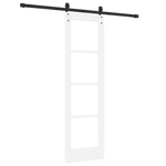 Casa si Gradina - Constructii - Usi interior, exterior si garaj - Usi interior - Set usa glisanta  cu accesorii Alb 61x198.5 cm Lemn masiv de pin - Infinity.ro