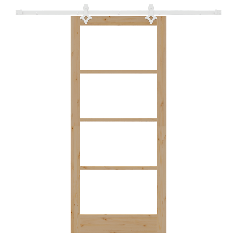 Casa si Gradina - Constructii - Usi interior, exterior si garaj - Usi interior - Set de usa glisanta  cu hardware 93x211 cm din lemn solid de pin - Infinity.ro