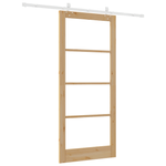 Casa si Gradina - Constructii - Usi interior, exterior si garaj - Usi interior - Set de usa glisanta  cu hardware 93x211 cm din lemn solid de pin - Infinity.ro
