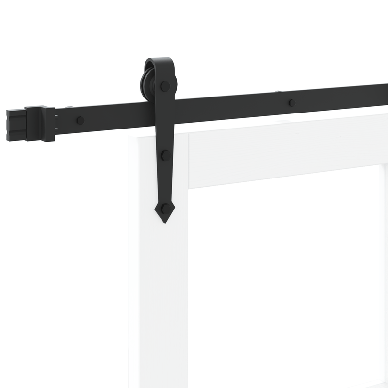 Casa si Gradina - Constructii - Usi interior, exterior si garaj - Usi interior - Set usa glisanta  cu accesorii Alb 61x198.5 cm Lemn masiv de pin - Infinity.ro