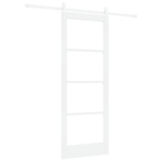 Casa si Gradina - Constructii - Usi interior, exterior si garaj - Usi interior - Usa Glisanta  cu Set de Accesorii Alb 78x202 cm Lemn Solid Pin - Infinity.ro