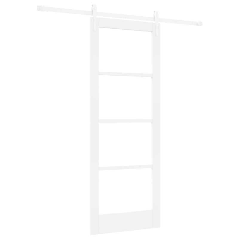 Casa si Gradina - Constructii - Usi interior, exterior si garaj - Usi interior - Usa Glisanta  cu Set de Accesorii Alb 78x202 cm Lemn Solid Pin - Infinity.ro