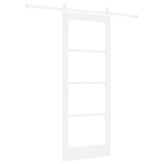 Casa si Gradina - Constructii - Usi interior, exterior si garaj - Usi interior - Usa Glisanta  cu Set de Accesorii Alb 78x202 cm Lemn Solid Pin - Infinity.ro
